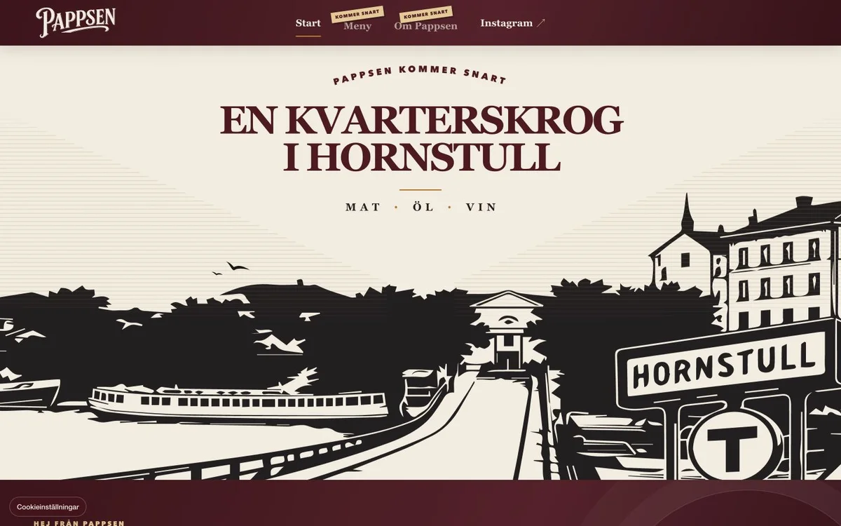 Pappsens riktiga hemsida, ett webbuppdrag av Nolera